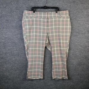 Lane Bryant Plaid Cropped Pants Size 24